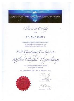 Post Grad Certificate Hypnotherapy